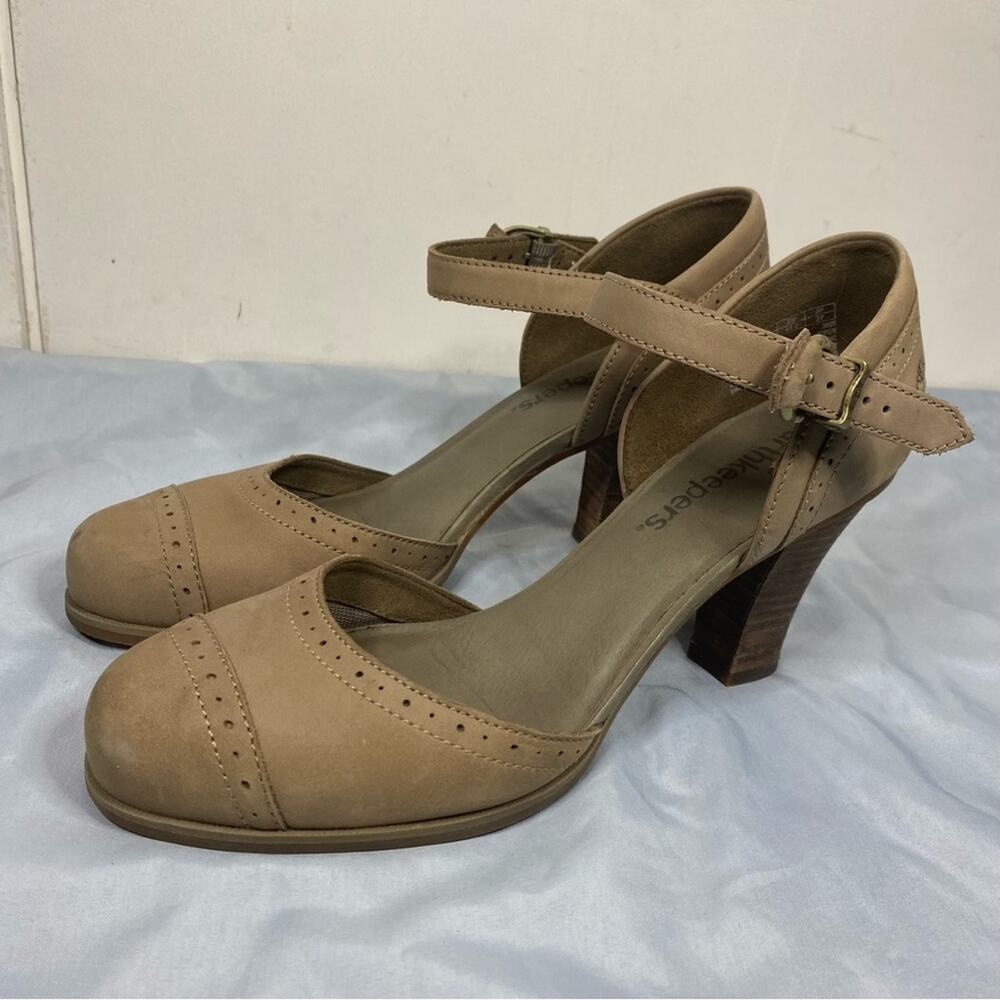 Womens Timberland Brown Leather Heels Summer Sandals Size 10